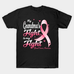 My Grandma's Fight Is My Fight Breast Cancer Awareness T-Shirt